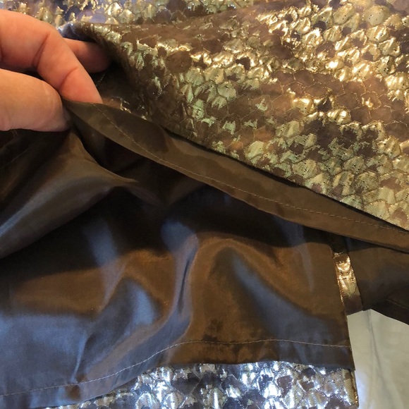 ELLEN TRACY Size 14 Shimmer SnakeScale Lined Skirt Elegant Party Luxe $298 NEW - Picture 13 of 14